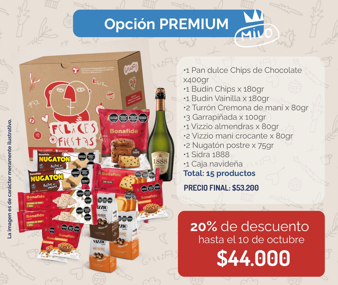 Navidad Compartida 2026: cada caja navideña ayudará a generar 50 platos de comida.