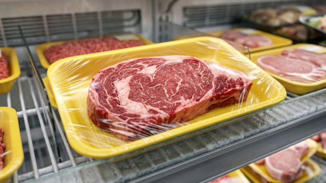 Que un corte de carne tenga la bandeja amarilla, significa que está en oferta.
