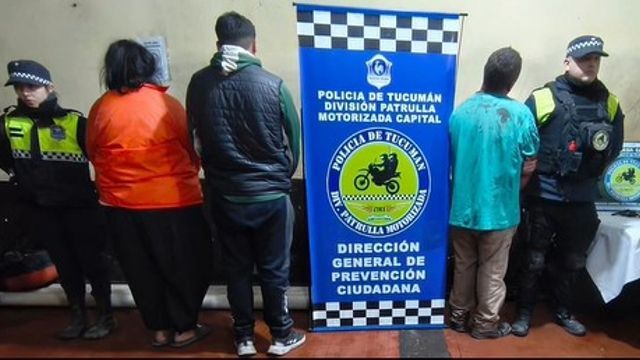 Tres personas fueron aprehendidas durante la madrugada y se secuestró un revólver calibre 38 con tres cartuchos.
