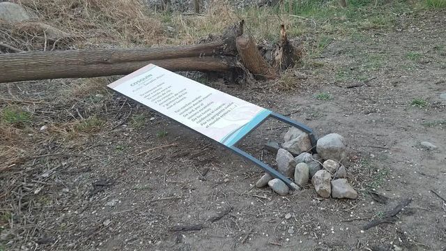 Preocupación en Cosquín por nuevos daños en el Sendero de los Poetas.