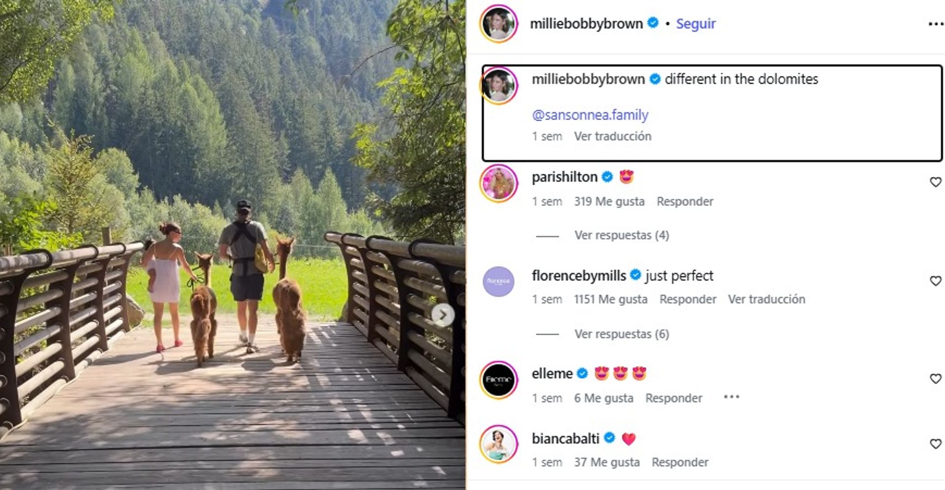 La publicación de Millie Bobby Brown que habría anticipado la noticia.