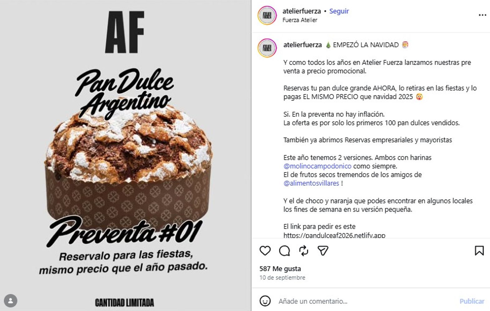 "Pan dulce en pozo": la panadería porteña que lanzó una promoción para congelar el precio a 3 meses de Navidad