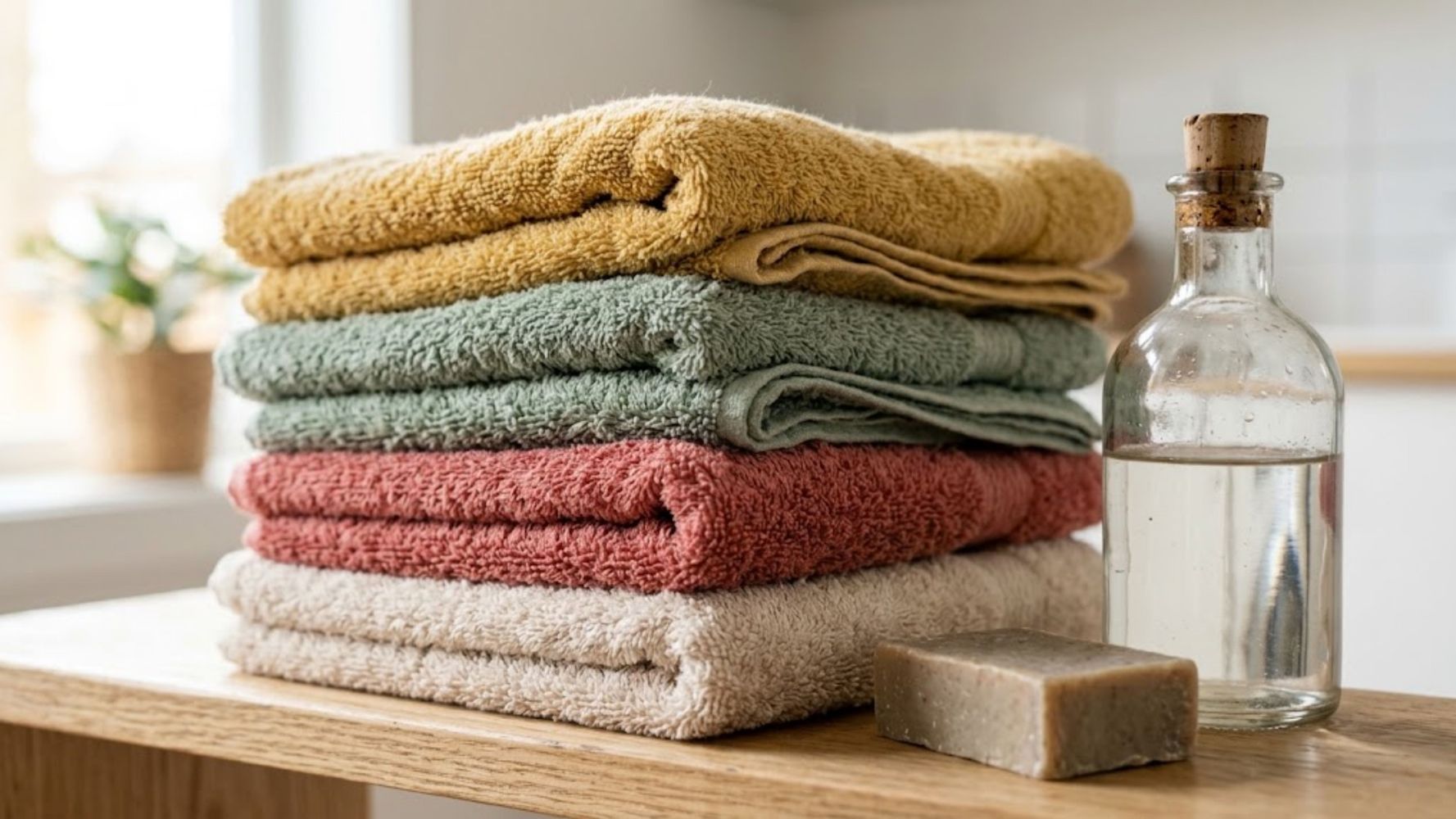 El vinagre mantiene la suavidad de los textiles.