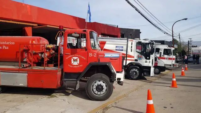 Cuartel de Bomberos Carlos Paz. Foto de archivo