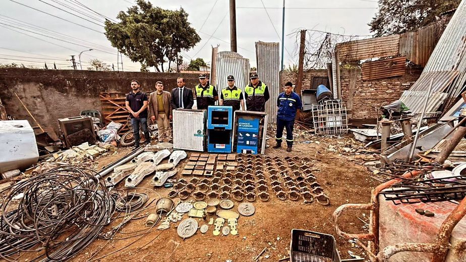 El material fue hallado durante controles a locales que compran y acopian metales.