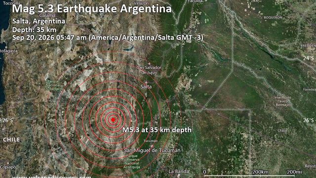 El epicentro se ubicó a 64 kilómetros al oeste de Cafayate y a 167 kilómetros de la capital tucumana.