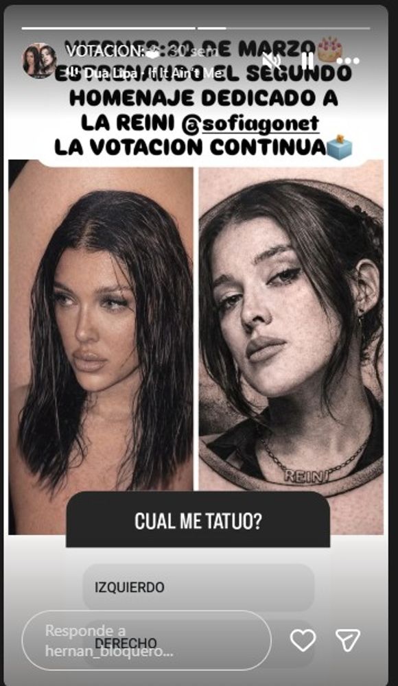 El tatuaje del fan de la Reini