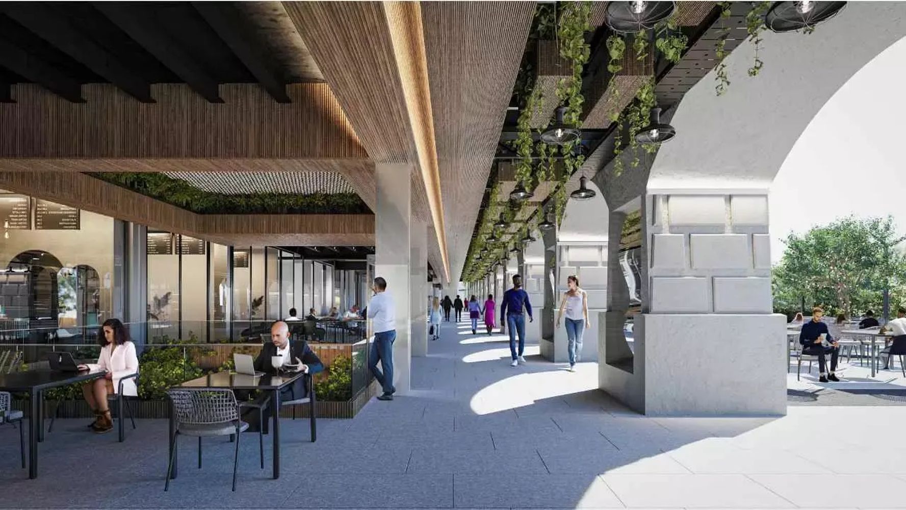 El proyecto incorpora patios, vegetación y terrazas.
