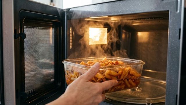 Por qué no usar plástico para calentar comida en el microondas.