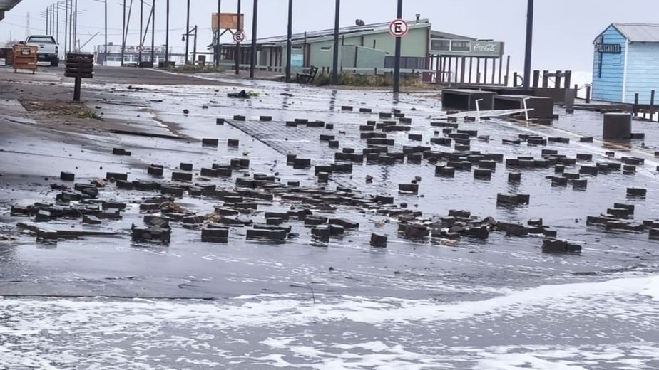 Sudestada en Monte Hermoso.