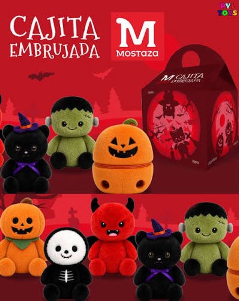 Mostaza lanzó una "cajita embrujada": cómo son los peluches de Halloween y cuánto cuesta el combo