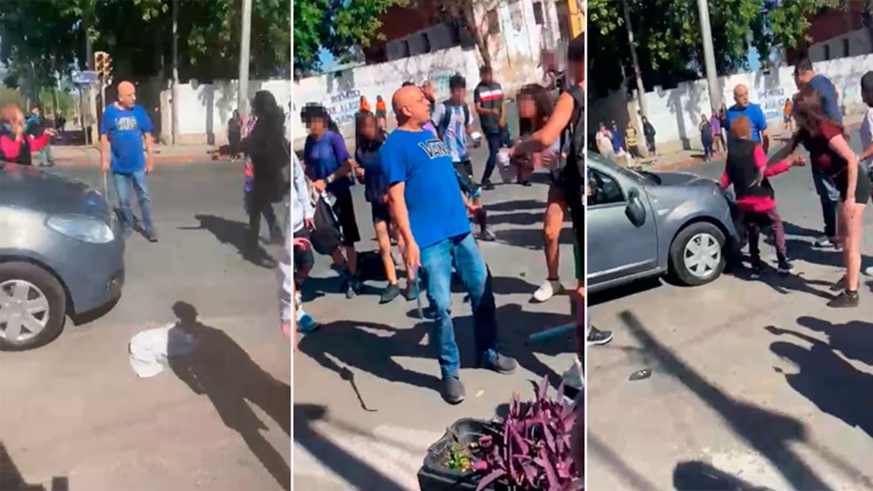 Violencia en la puerta de un colegio en Córdoba.