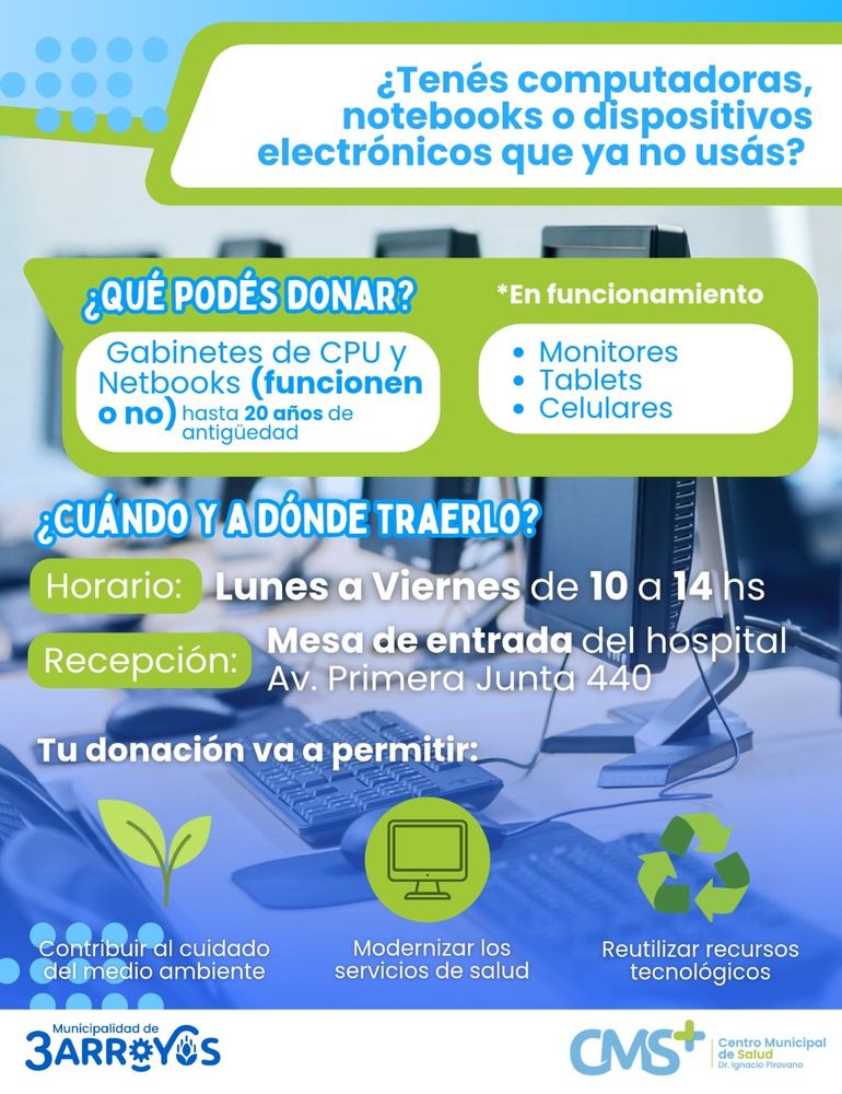 Campaña de donación de equipos tecnológicos