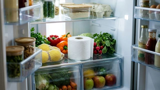 Para qué sirve poner un rollo de papel higiénico en la heladera.