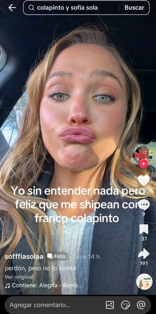 Qué dijo Sofía Solá sobre los rumores de romance con Franco Colapinto