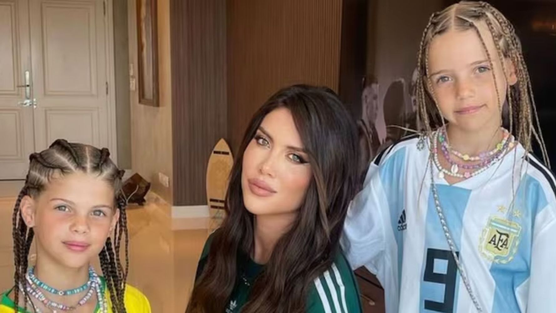 Wanda Nara junto a sus hijas