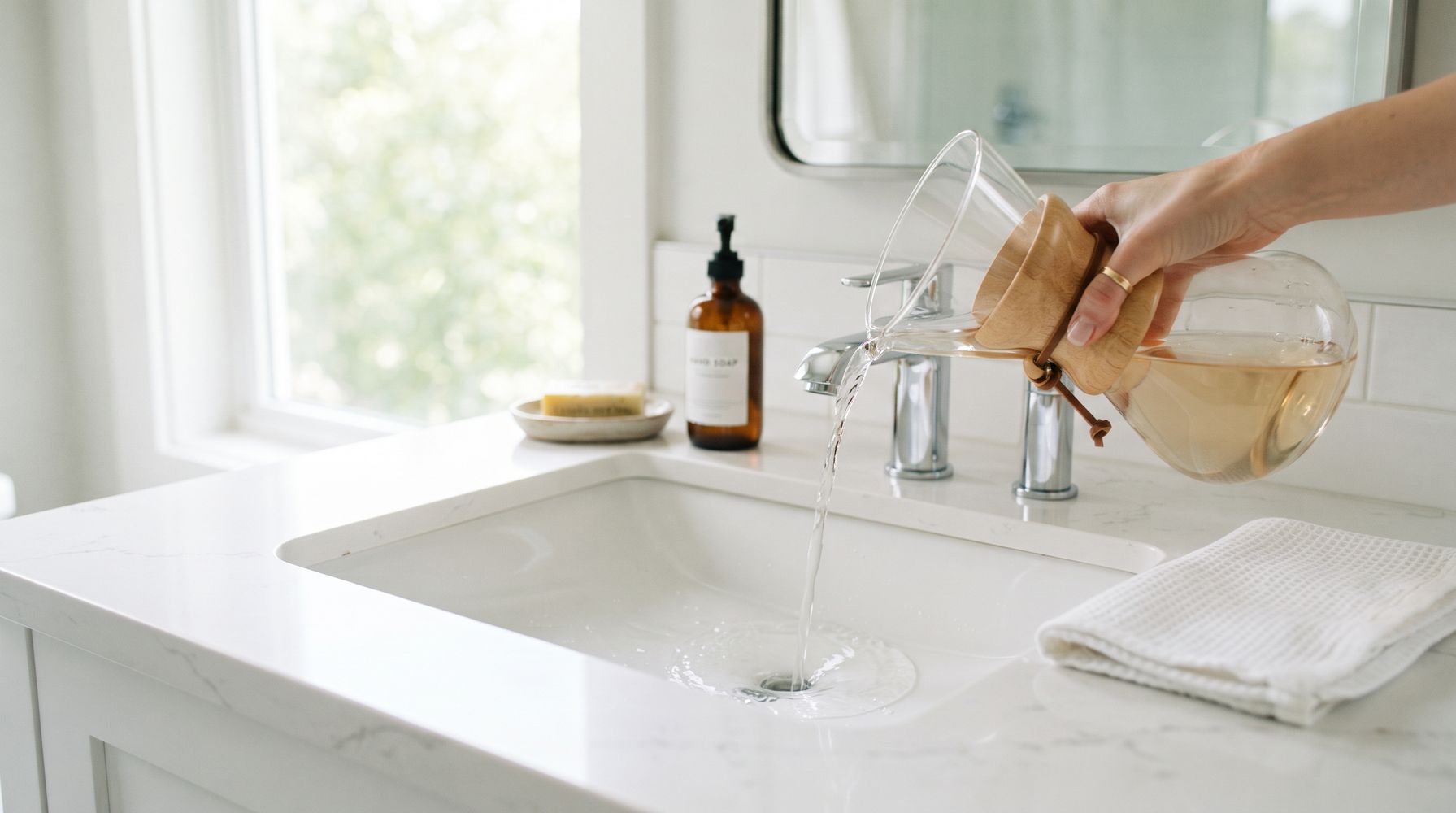 Los expertos en limpieza coinciden: 4 cucharadas de agua oxigenada son suficientes para eliminar el sarro del baño