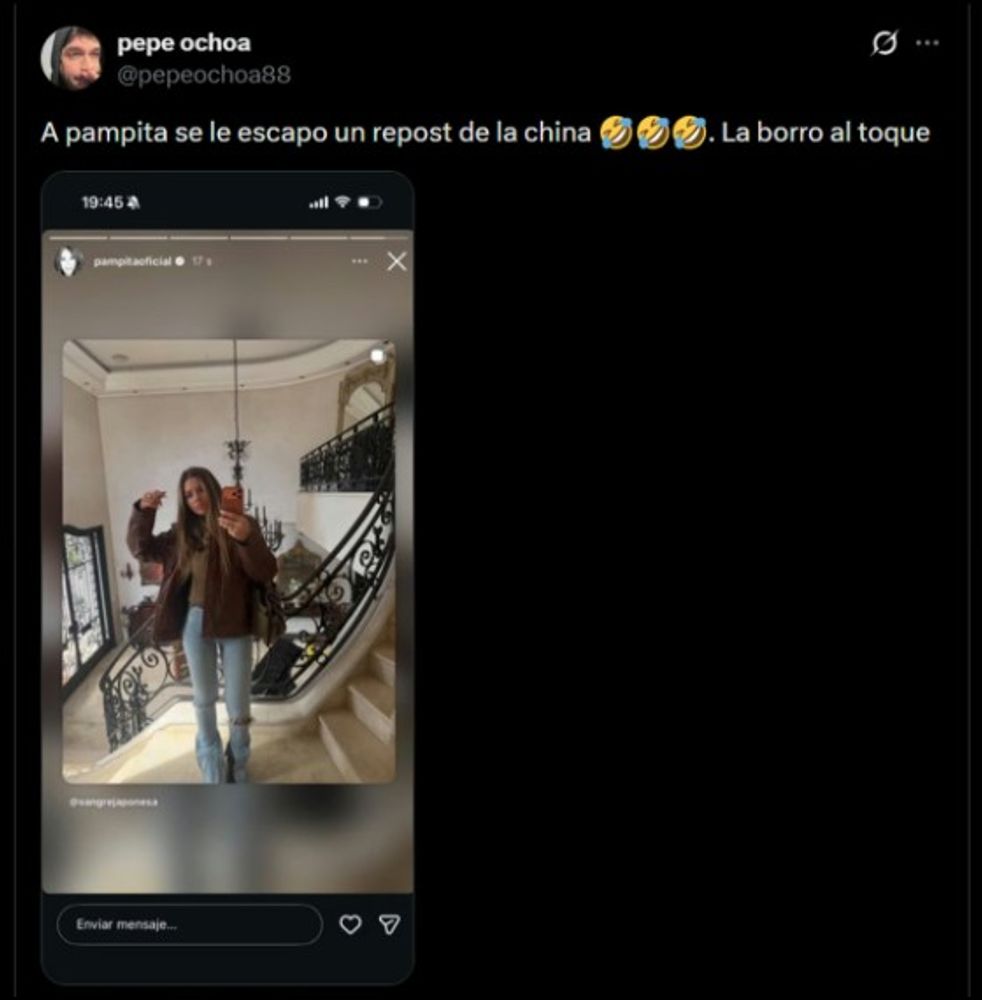 ¿A quién se la quería mandar? Pampita publicó una imagen de la China Suárez y la eliminó en segundos: cuál es la foto