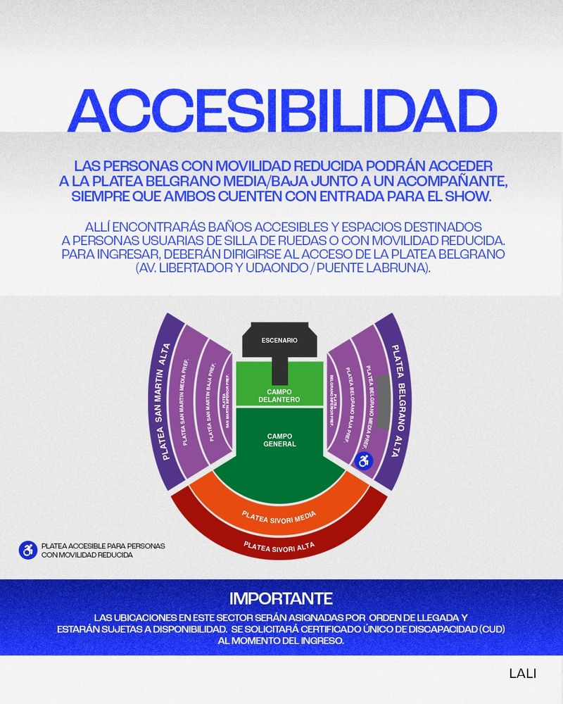 Lali en River 2026: horarios, accesos, cómo llegar, setlist y objetos no permitidos
