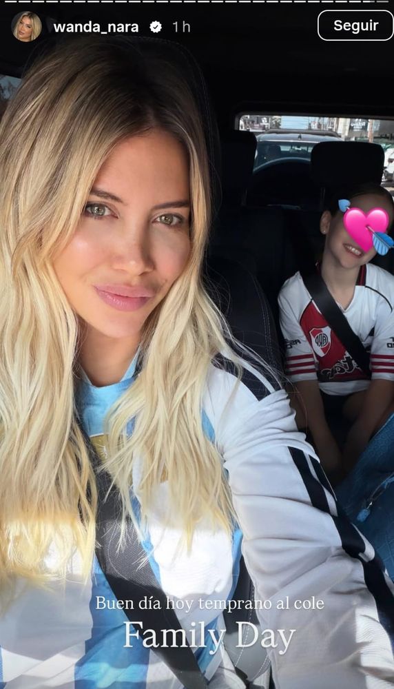 Wanda Nara junto a su hija.