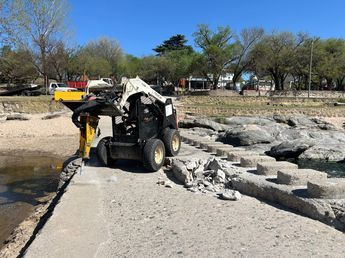 Carlos Paz: se iniciaron en las obras para rehabilitar el vado del Fantasio