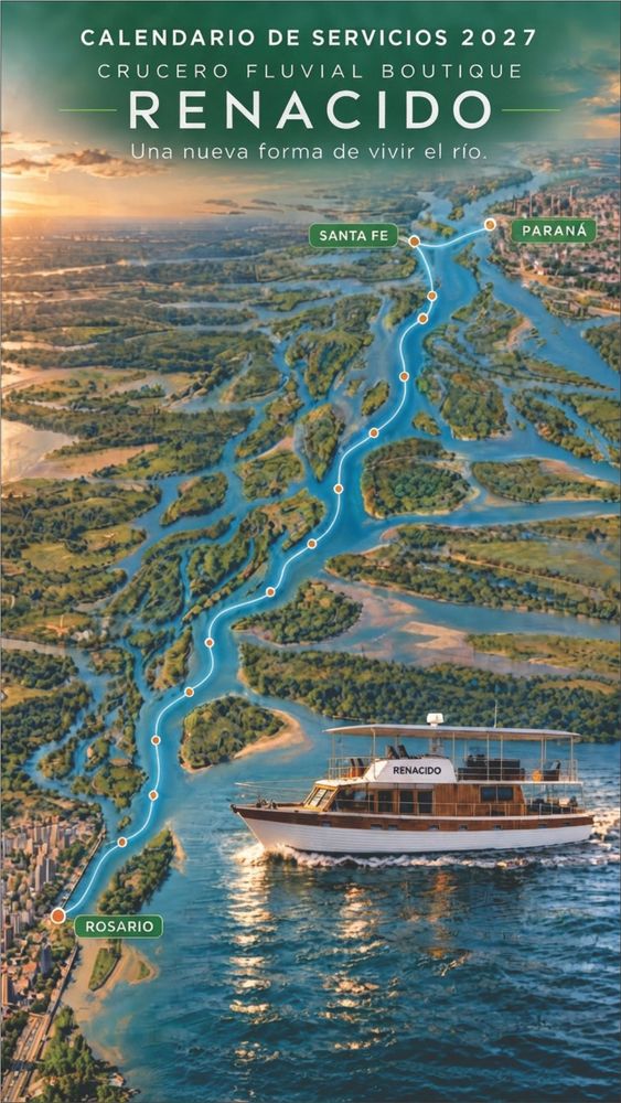 Carlos “Chino” Monti, director de Costanera 241 Viajes y Turismo e impulsor de Paraná Tu Río, y su proyecto alrededor del barco Renacido.