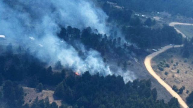 Incendio forestal en la zona de Traslasierra. No afecta a poblaciones cercanas.