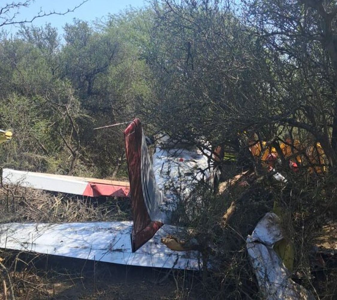 Cinco personas terminaron heridas al precipitarse la avioneta.