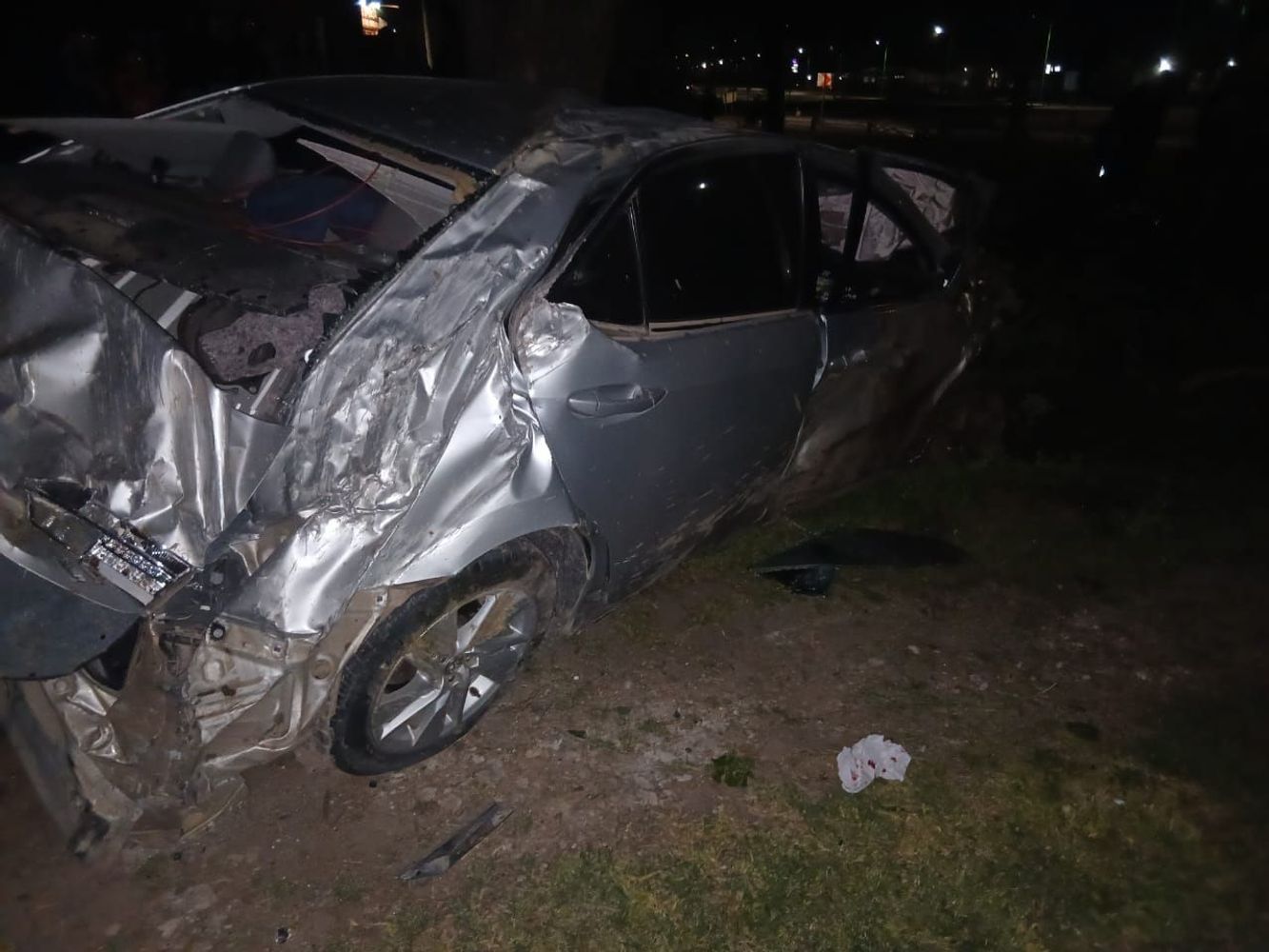 Un automovilista volcó y salvó su vida de milagro
