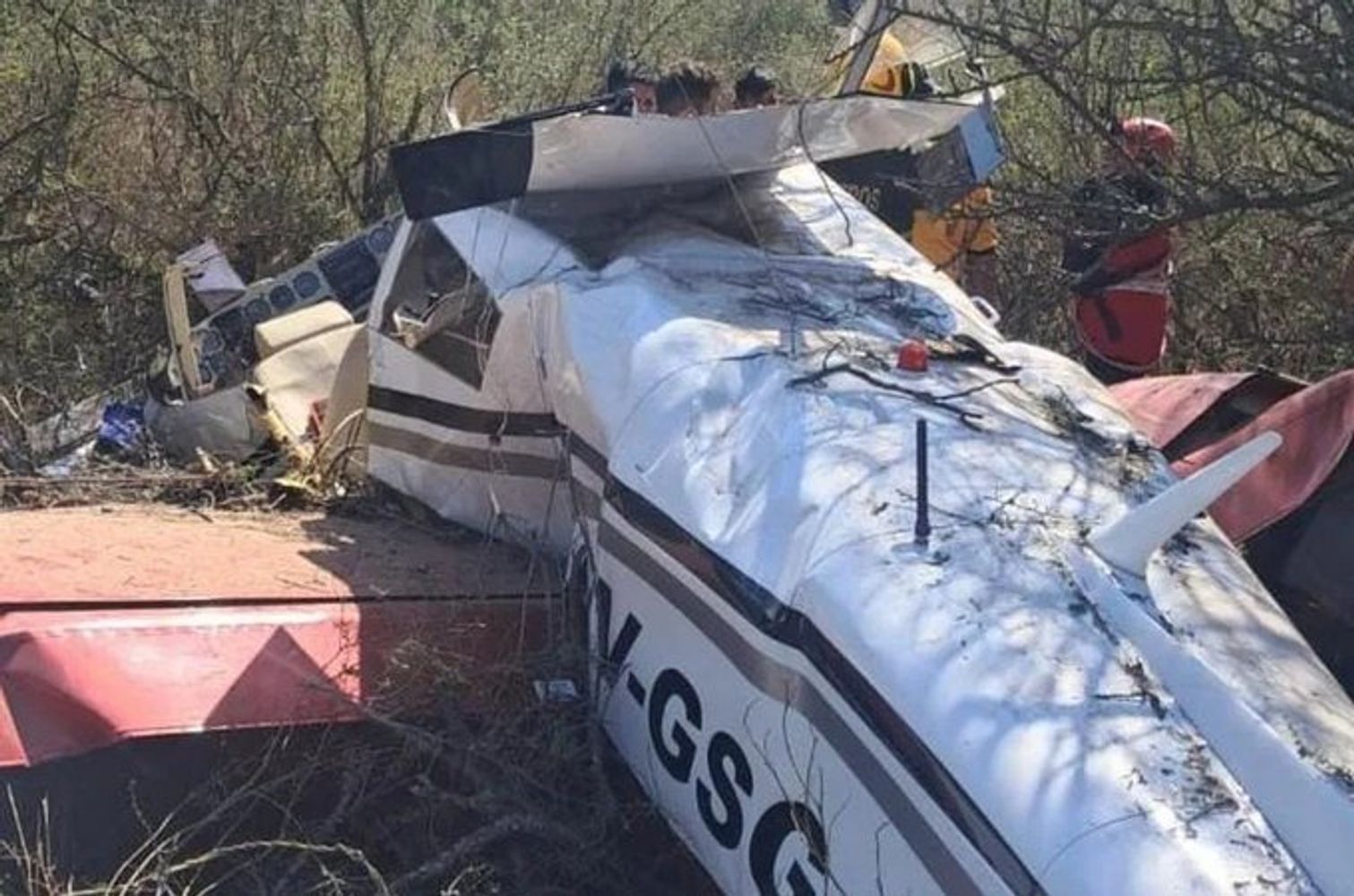 Una avioneta se precipitó en Córdoba, con el saldo de cinco heridos.