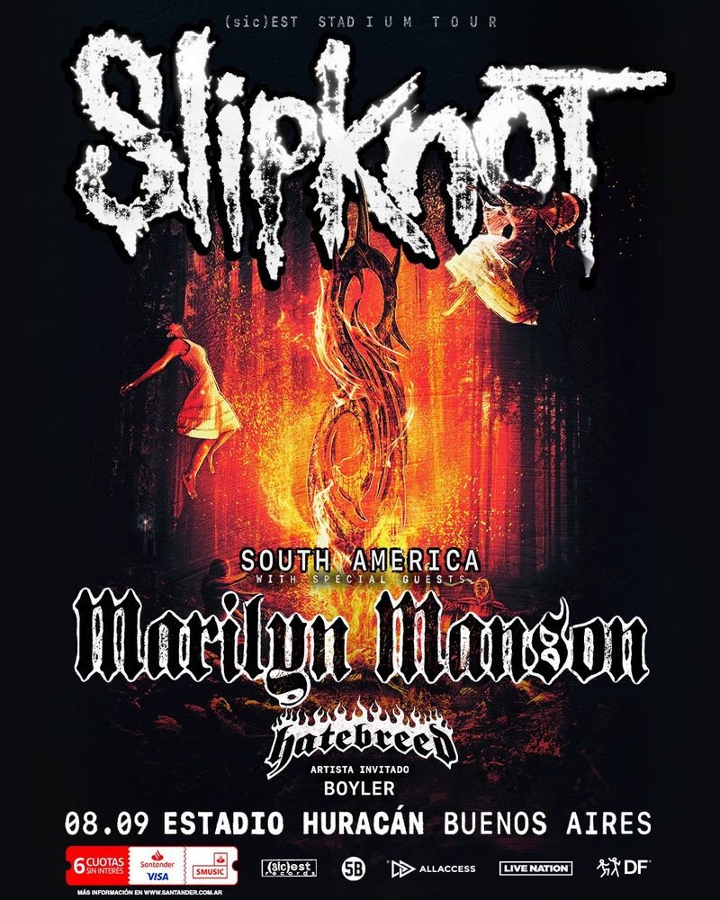 Slipknot en Argentina 2027: fecha en Huracán con Marilyn Manson, precios de entradas y dónde comprarlas
