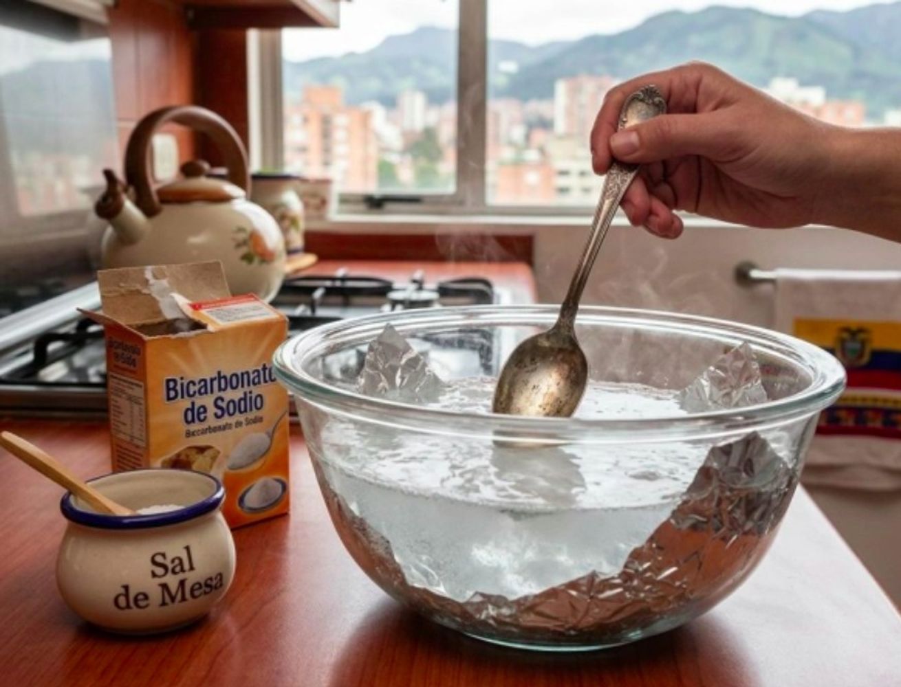 Bicarbonato de sodio, sal y agua en papel de aluminio: para qué se sirve y en qué casos se recomienda usarlo