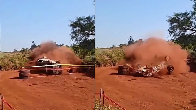 El intendente de Eldorado sufrió un impactante despiste durante el Rally de Apóstoles y salió ileso.