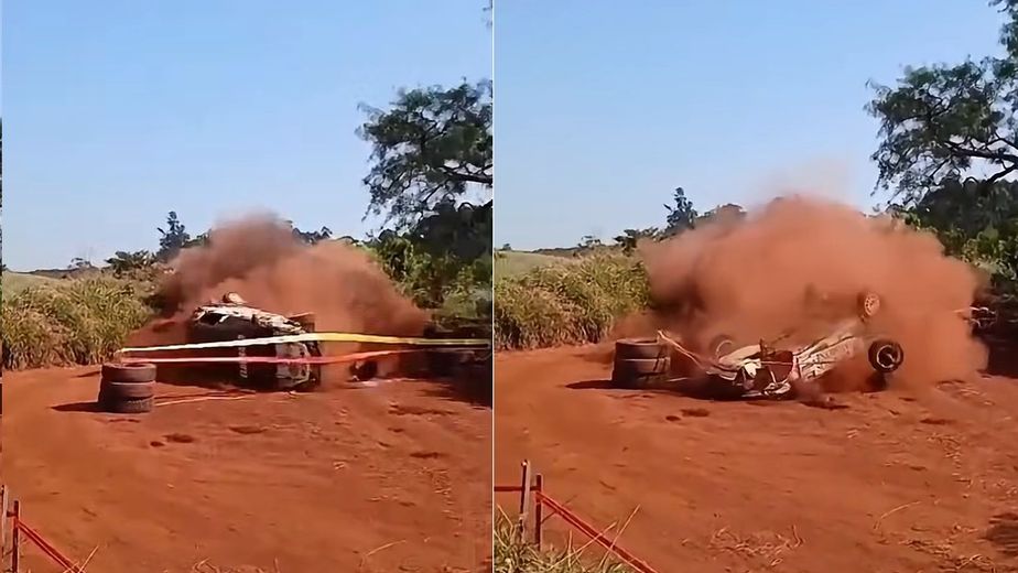El intendente de Eldorado sufrió un impactante despiste durante el Rally de Apóstoles y salió ileso.