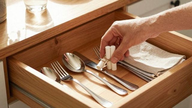 Poner una tiza en el cajón de los cubiertos: por qué recomiendan hacerlo y para qué sirve
