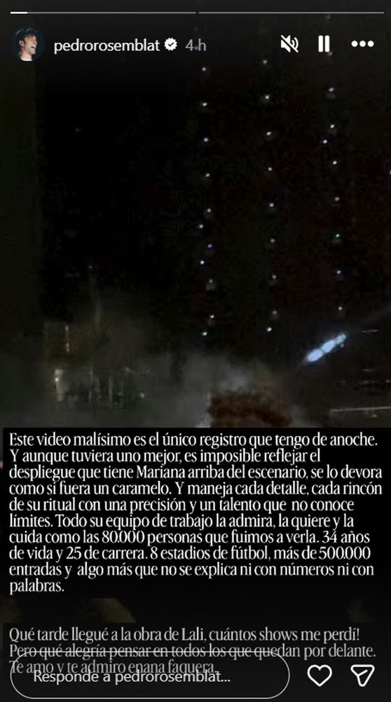 “Qué tarde llegué”: la frase con la que Pedro Rosemblat resumió su admiración por la carrera de Lali Espósito.