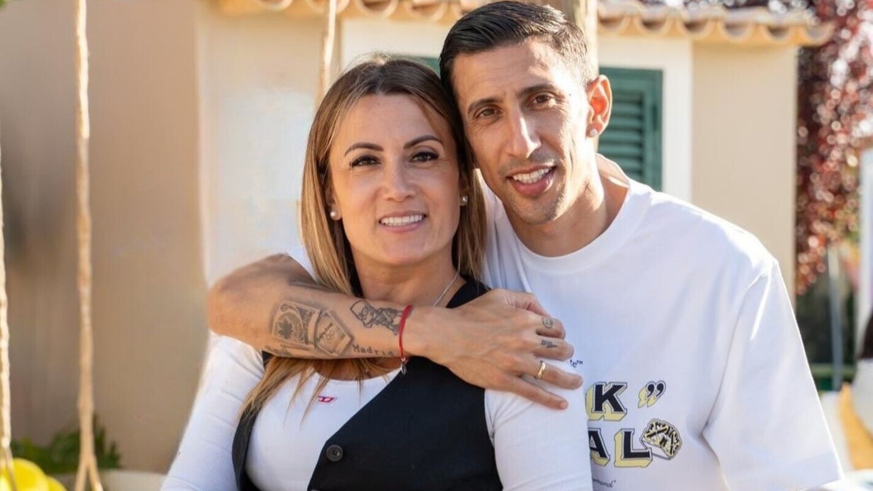 Jorgelina Cardoso y Ángel Di María