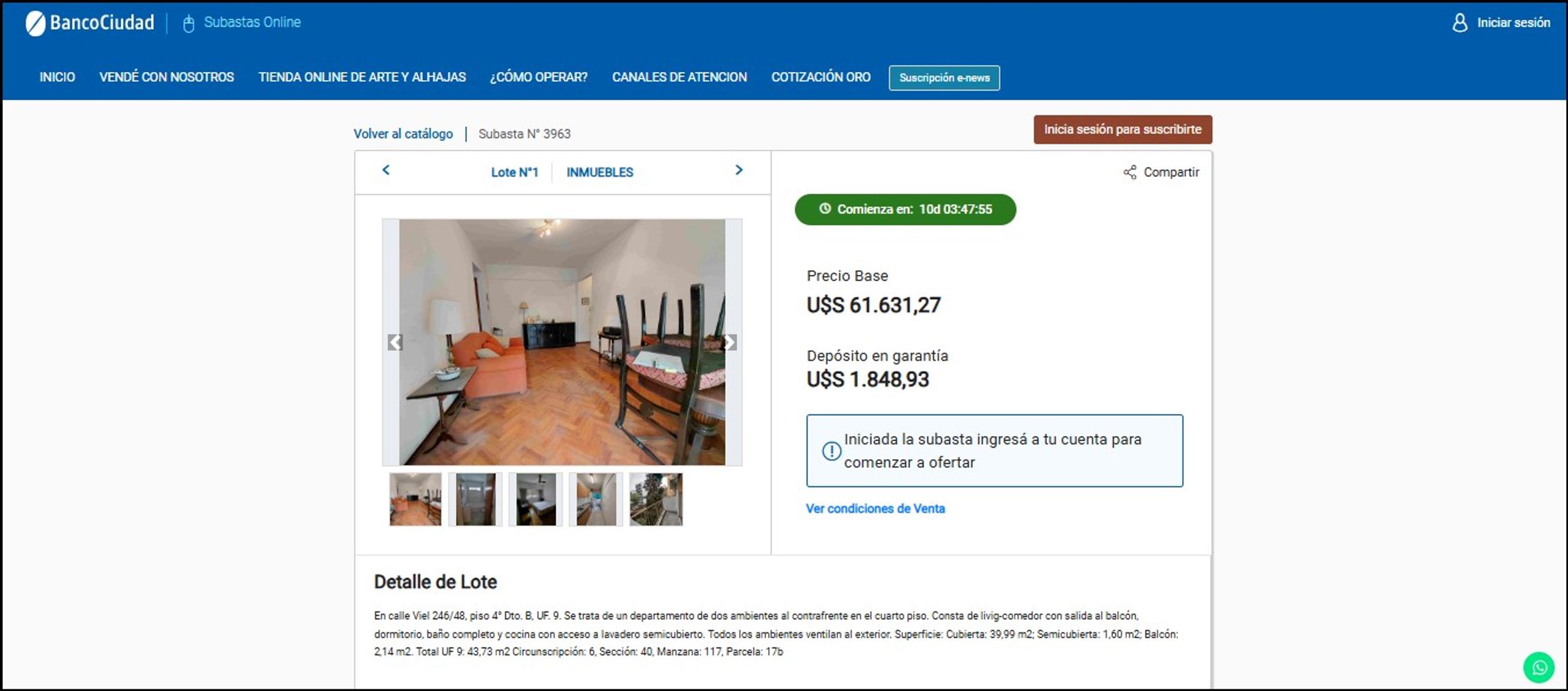 Rematan departamentos en CABA desde US$36.850: hay propiedades en Caballito y Balvanera y cómo participar