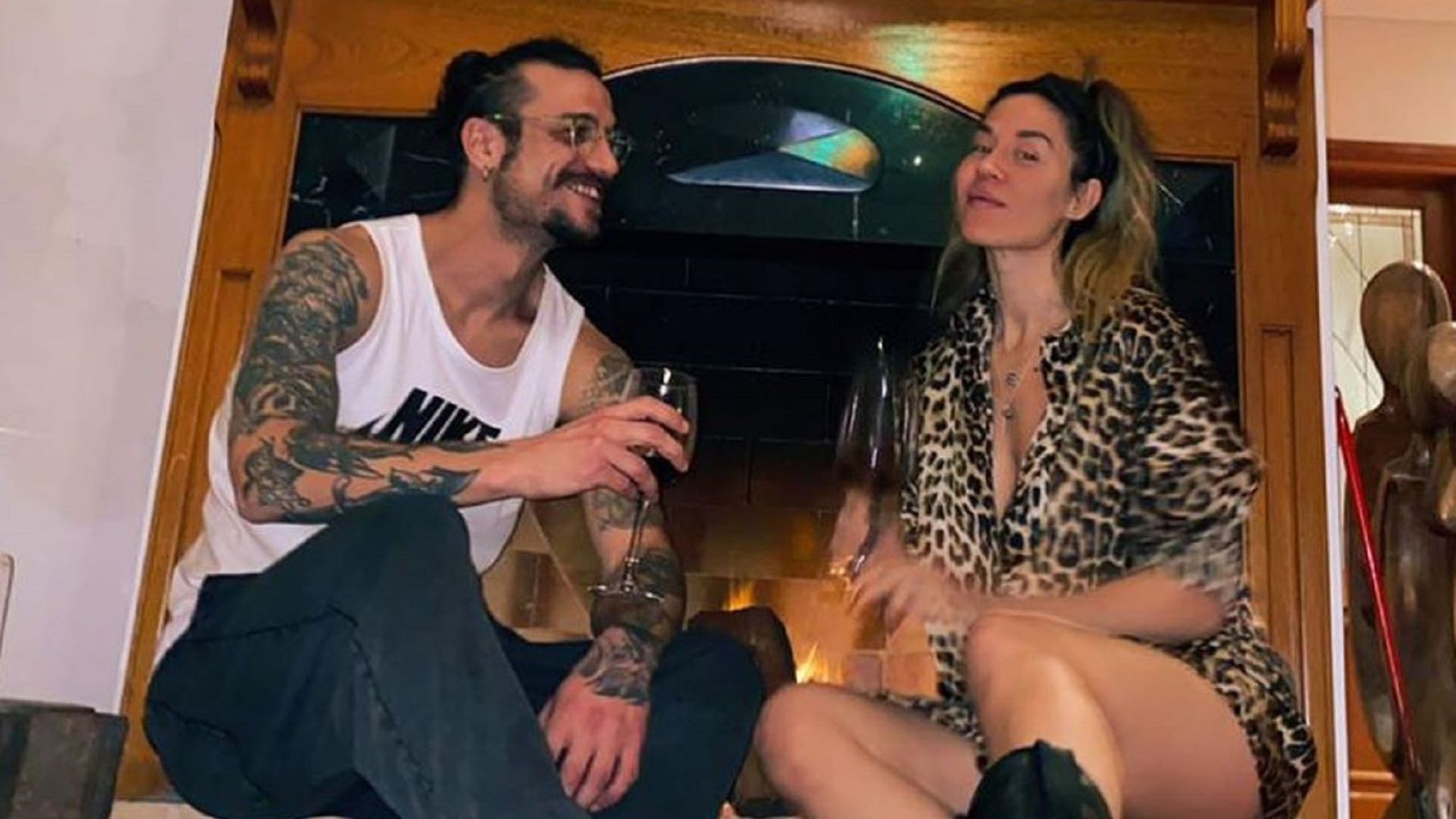 Daniel Osvaldo y Jimena Barón