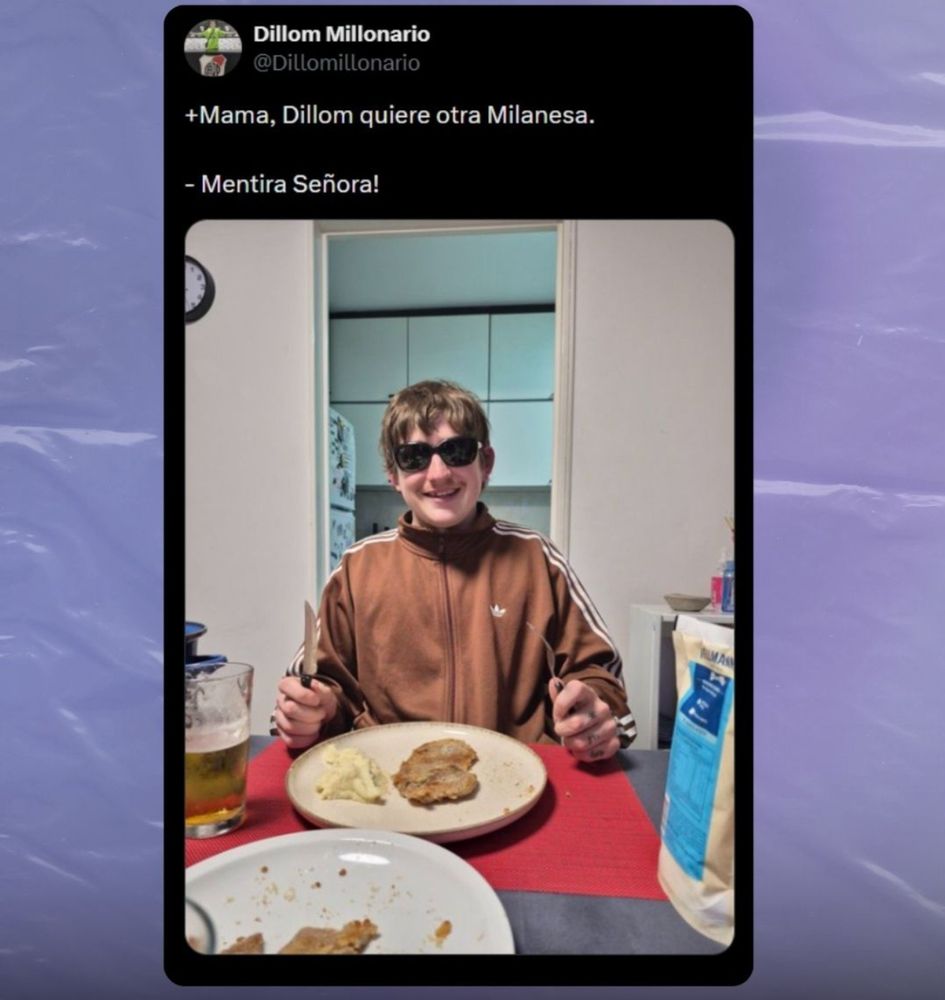 De cantar con Lali en River a comer milanesas: Dillom cumplió su promesa y fue a cenar a la casa de un fan