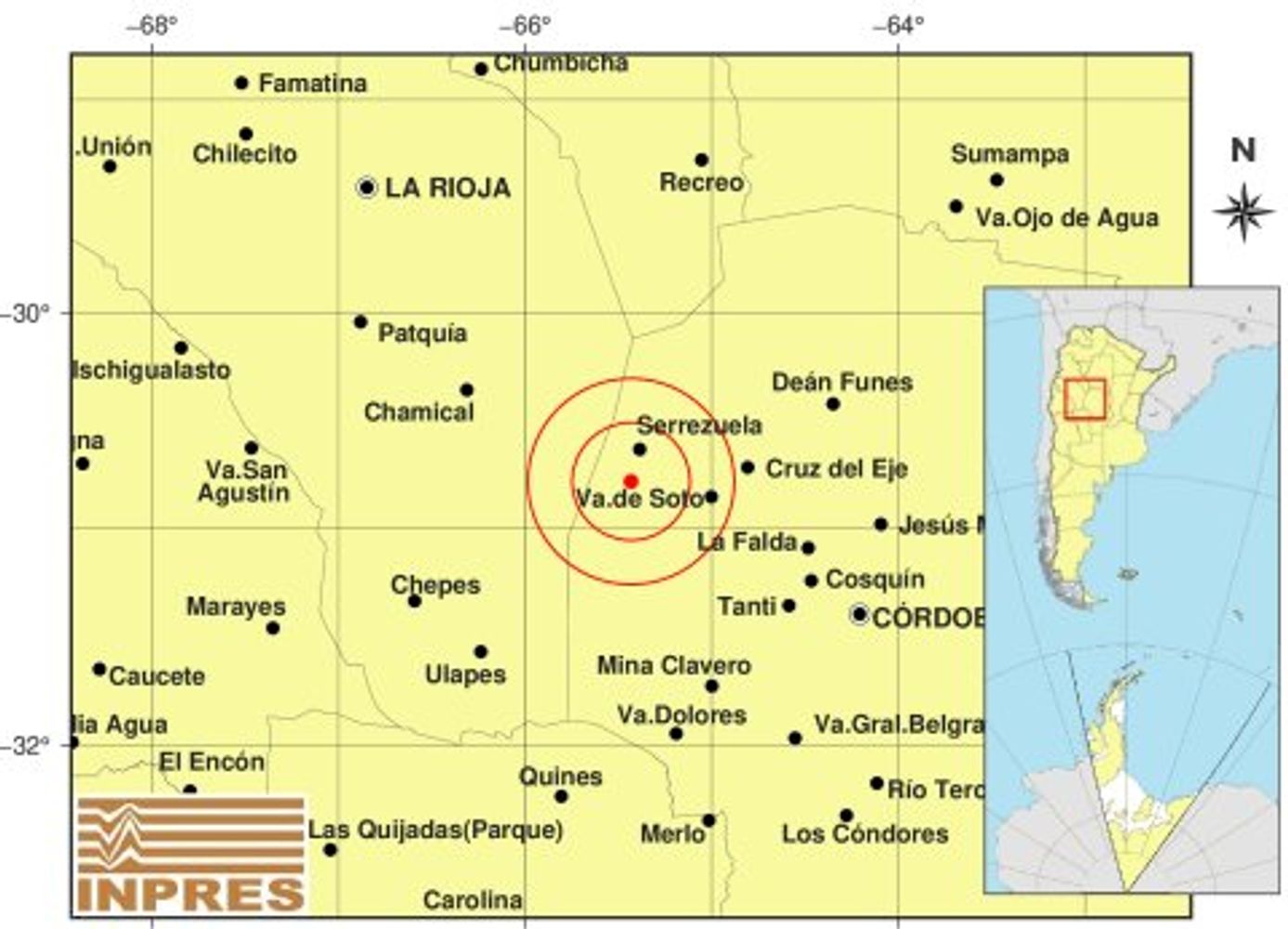 Temblor en Córdoba este lunes por la noche.