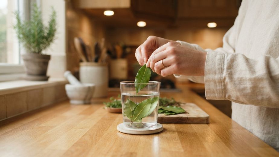 Poner una hoja de laurel seca en un vaso con agua: para qué sirve y por qué los expertos lo recomiendan