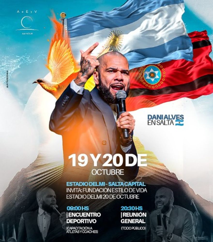 Dani Alves llegará a la Argentina como predicador evangélico.