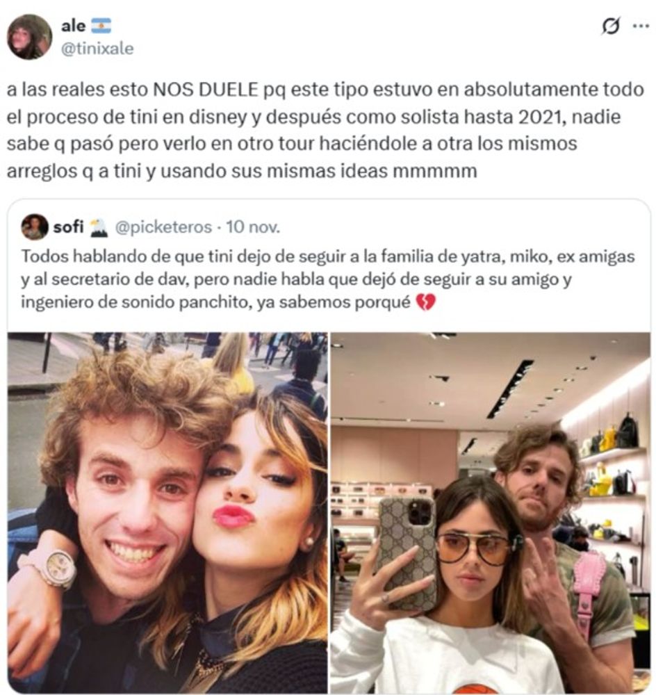 Quién es el productor detrás de la fuerte pelea entre Tini Stoessel y Emilia Mernes