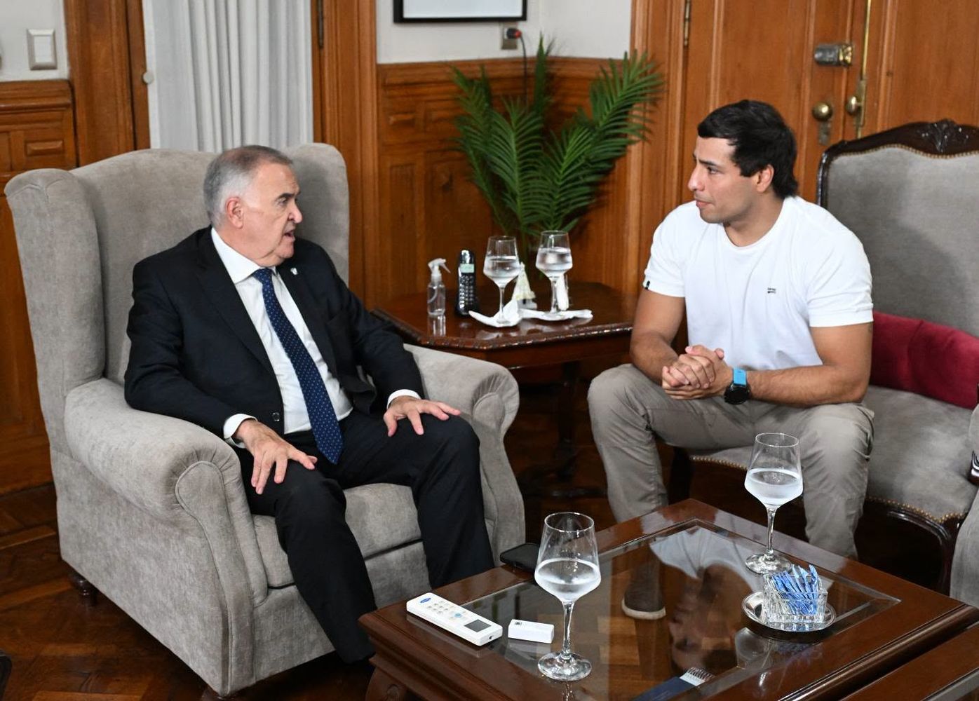 Medina fue recibido por Osvaldo Jaldo y contó cómo vivió su estreno en un torneo mundial.