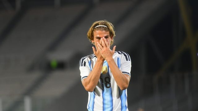 El festejo de Nico Paz que abrió un debate en las redes.