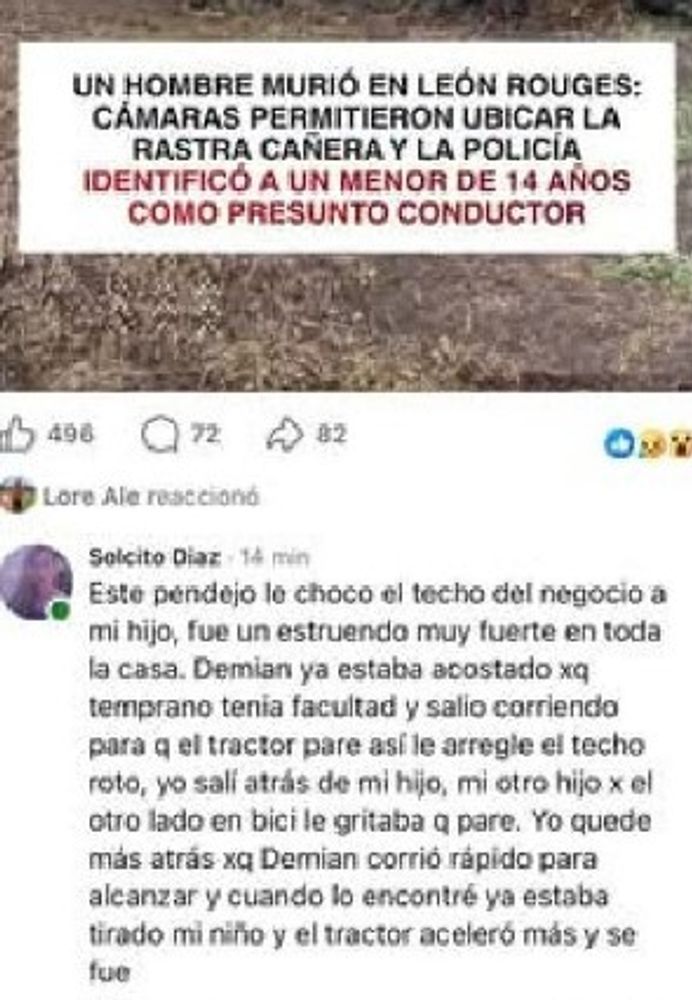 Circula en las redes un supuesto descargo de los familiares del joven fallecido.