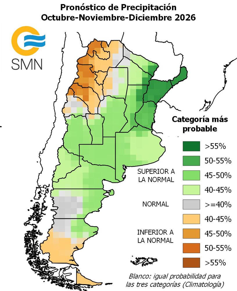 Clima en Córdoba para octubre, noviembre y diciembre.
