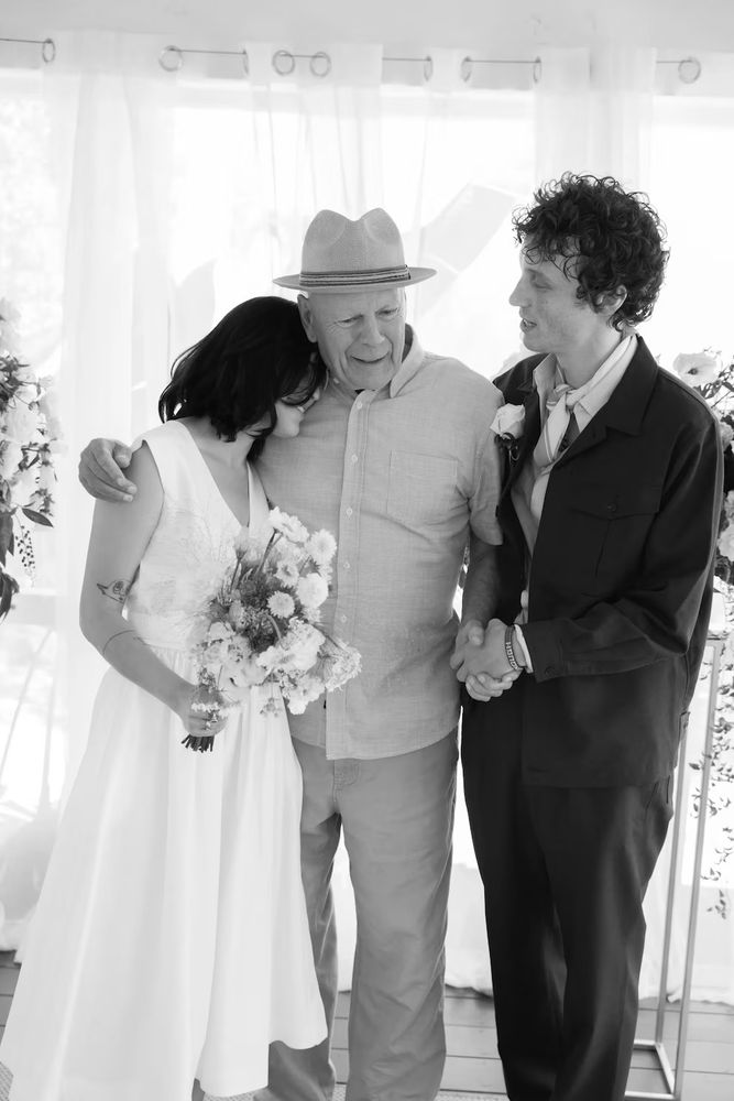 Bruce Willis en la boda de su hija Tallulah.