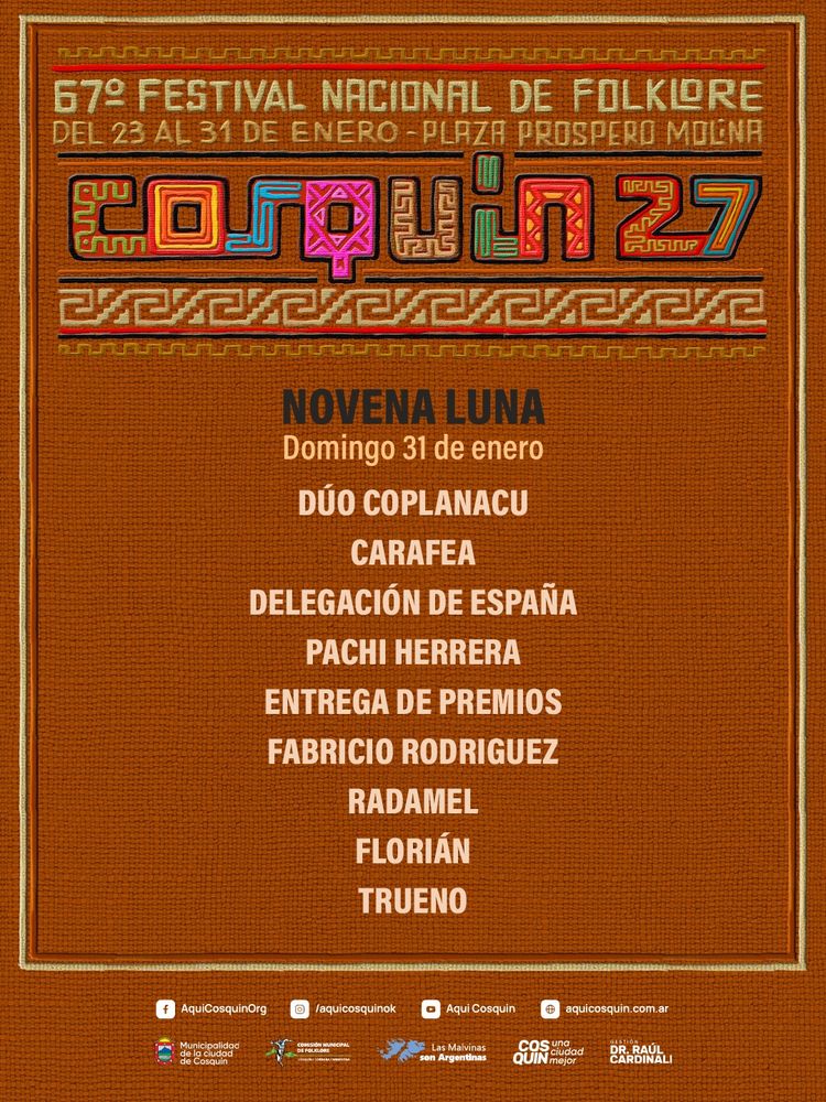 El Festival Nacional de Folklore de Cosquín celebra su 67ª edición.